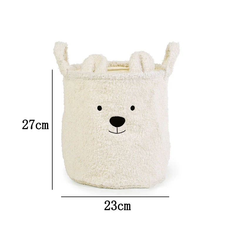 Panier de Rangement Enfant – Ourson Doux en Sherpa | Idéal pour Jouets, Vêtements et Chambre Bébé – Image 3