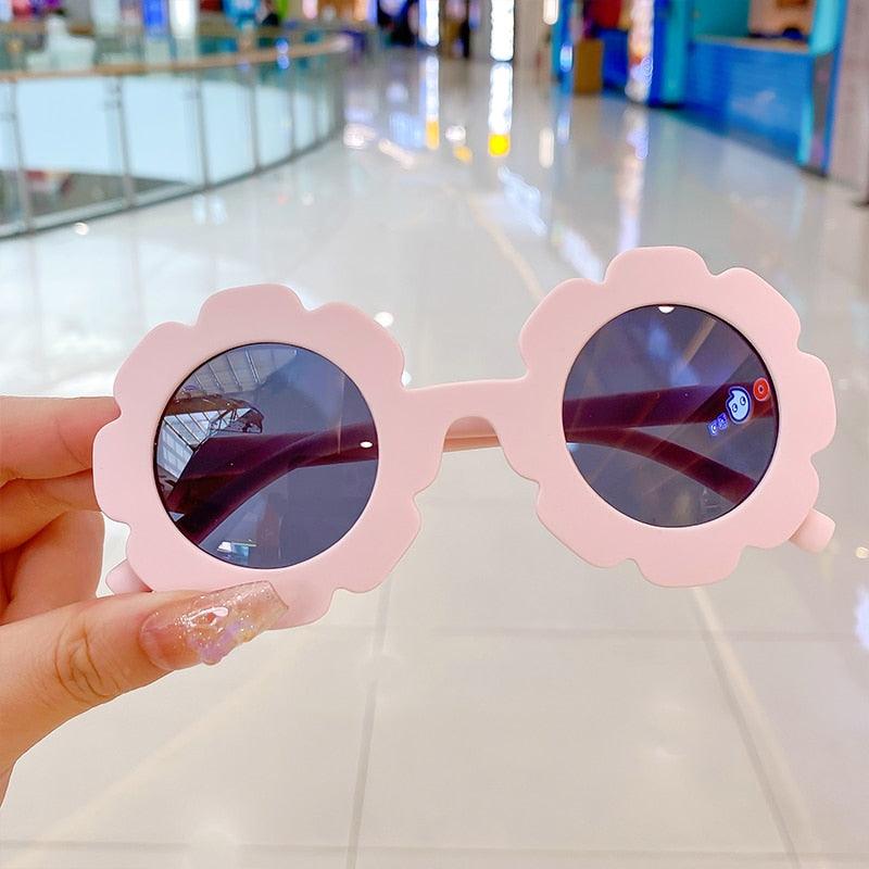 Lunettes de soleil à fleurs en acrylique pour enfants – Image 9