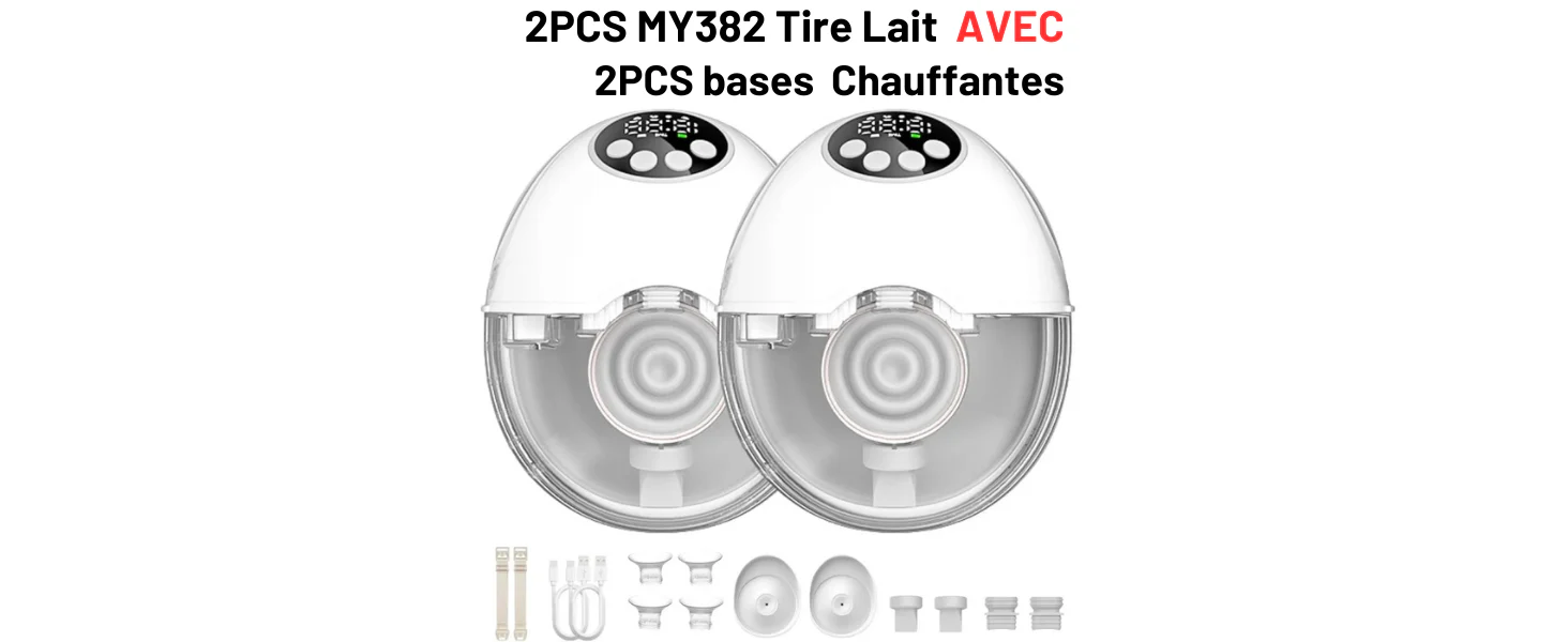 Tire Lait Electrique Main Libre, 4 Modes et 12 Niveaux, Couvercle chauffant et stérilisateur UV 2 en 1 (en option) – Image 3