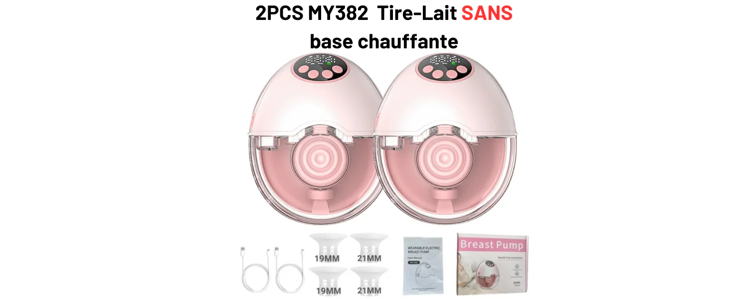 Tire Lait Electrique Main Libre, 4 Modes et 12 Niveaux, Couvercle chauffant et stérilisateur UV 2 en 1 (en option) – Image 2