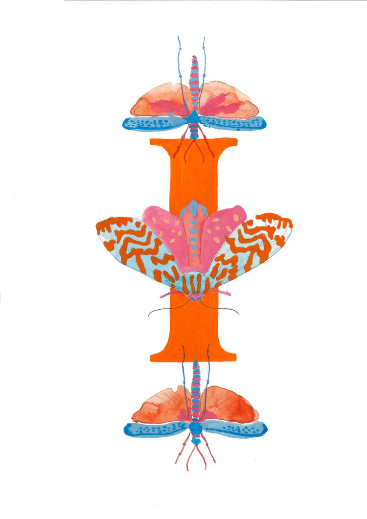 Cadre Lettre I - Alphabet illustré Mary Clerté