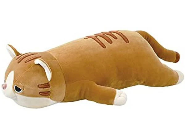 Peluche chat brun moelleuse Nemu Nemu Mugi - Taille L