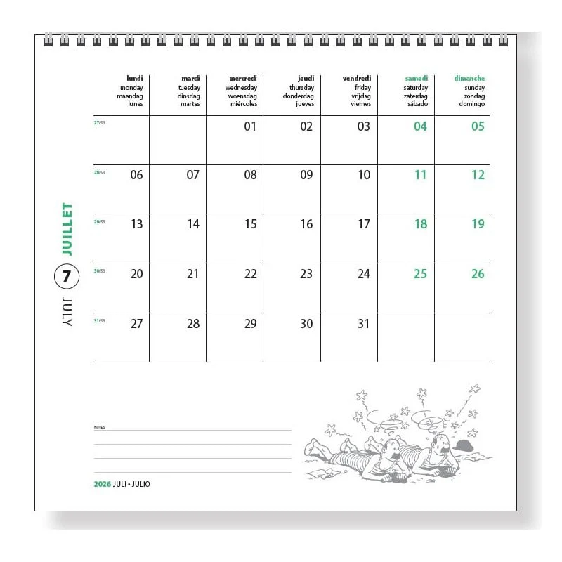 Calendrier mural Tintin 2026 - 30 x 30 cm – Image 3