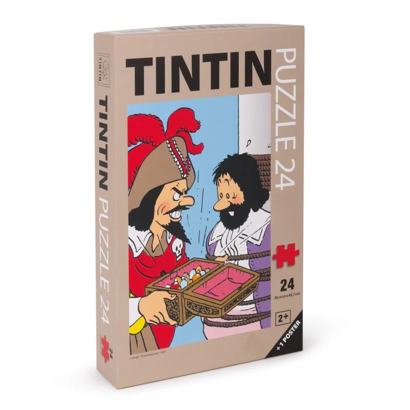 Puzzle Tintin 24 pièces Rackham le Rouge – Poster inclus