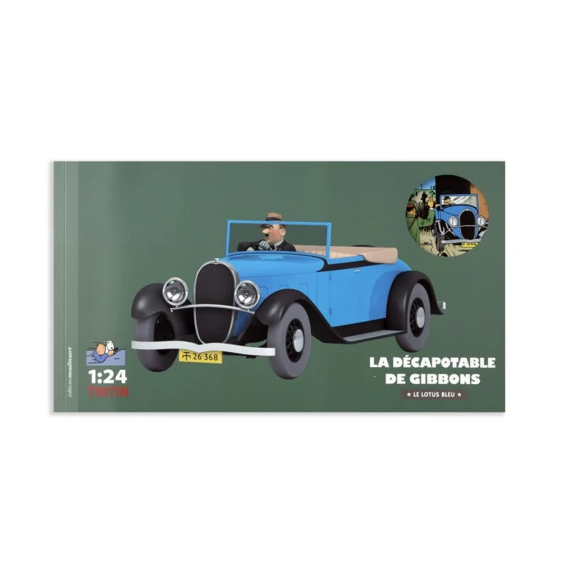 Tintin Voiture 1/24 Décapotable de Gibbons Résine – Image 3