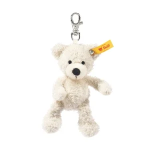 Porte-clés ours Teddy Lotte 12 cm – peluche blanche