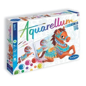 Aquarellum 3D Chevaux - Coffret peinture aquarelle enfants
