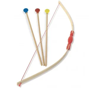 Arc en bois + 3 flèches enfant 5 ans + – fabriqué en France