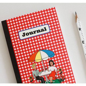 Carnet vintage journal illustré 10,5 x 17 cm – 128 pages