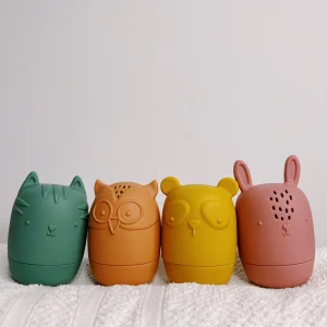 Jouets de bain en silicone 'Les Amis Des Bulles', Set de 4 pièces