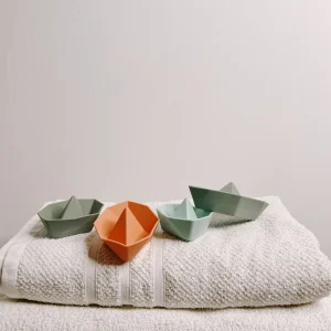 Jouets de bain en silicone 'Les Petits Bateaux', set de 4 pièces