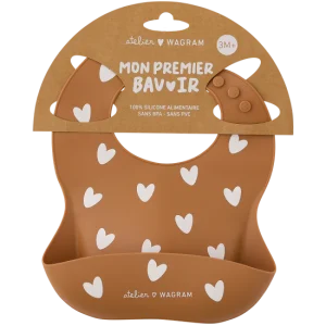 Bavoir silicone - caramel