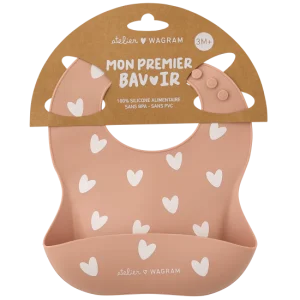 Bavoir silicone - latté