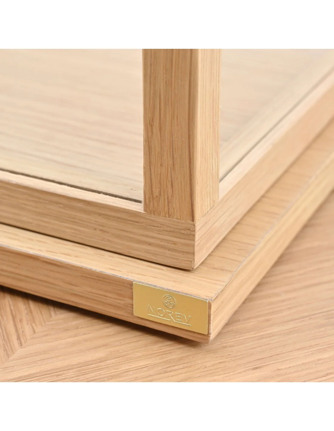 Boîte vitrine 1/12 voitures en verre et chêne FSC – Image 3