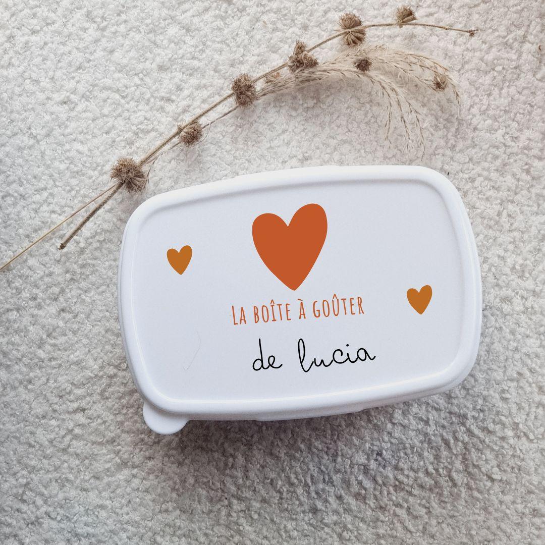 Kit boîte à goûter et gourde personnalisée - Cœur – Image 3