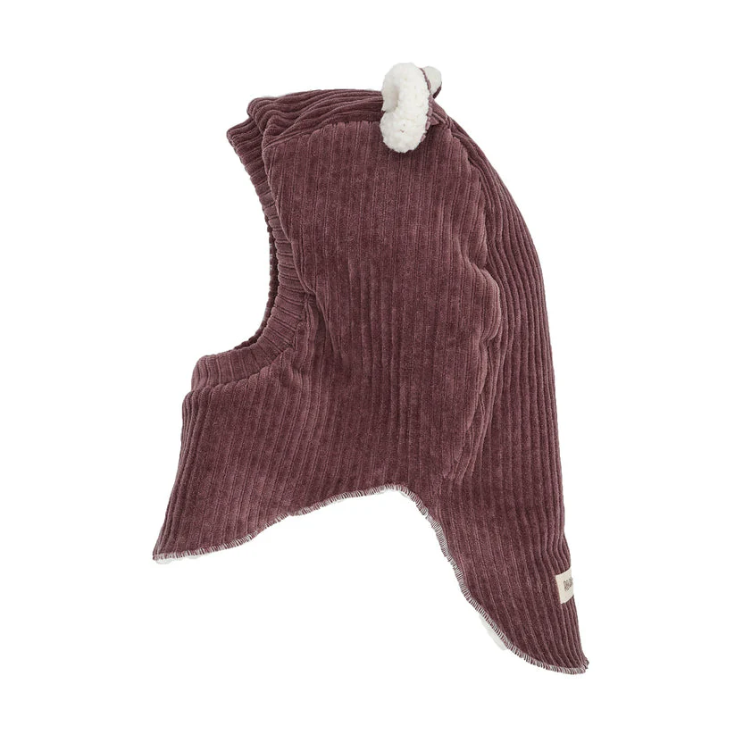 Cagoule velours parme - 9/18 mois – Image 3