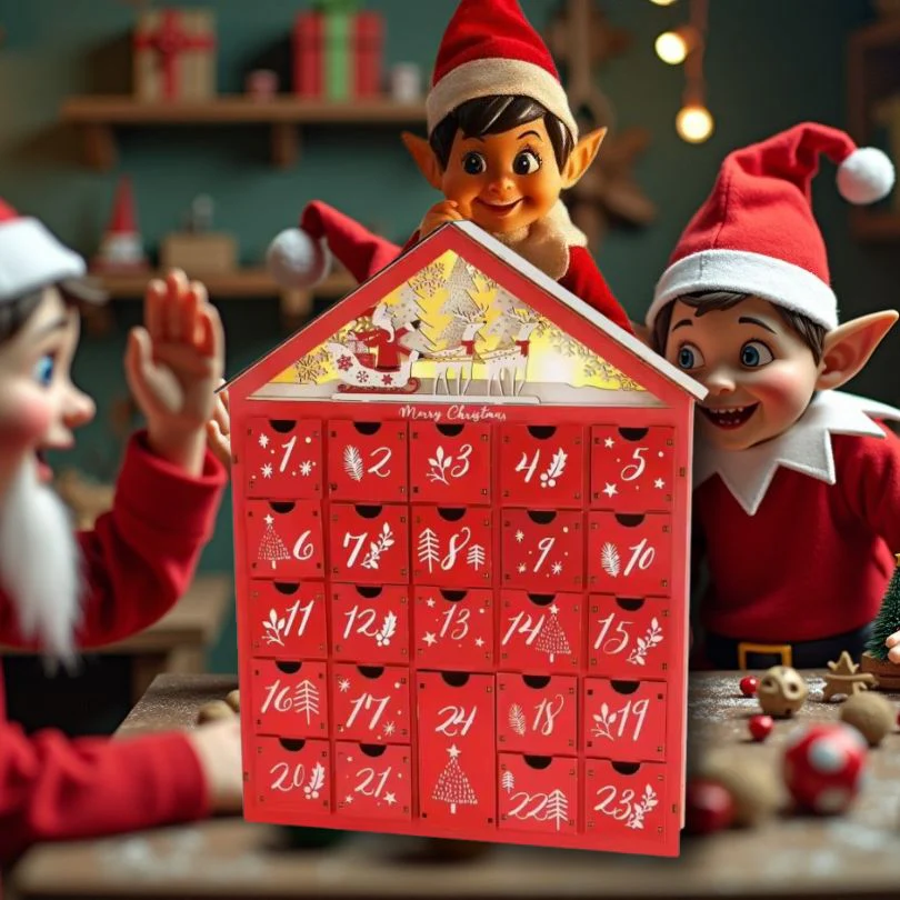 CALENDRIER DE L'AVENT EN BOIS 🎅: Un Trésor Familial – Image 3