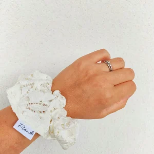 Chouchou dentelle ivoire