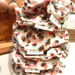 Chouchou Beige Confettis Colorées