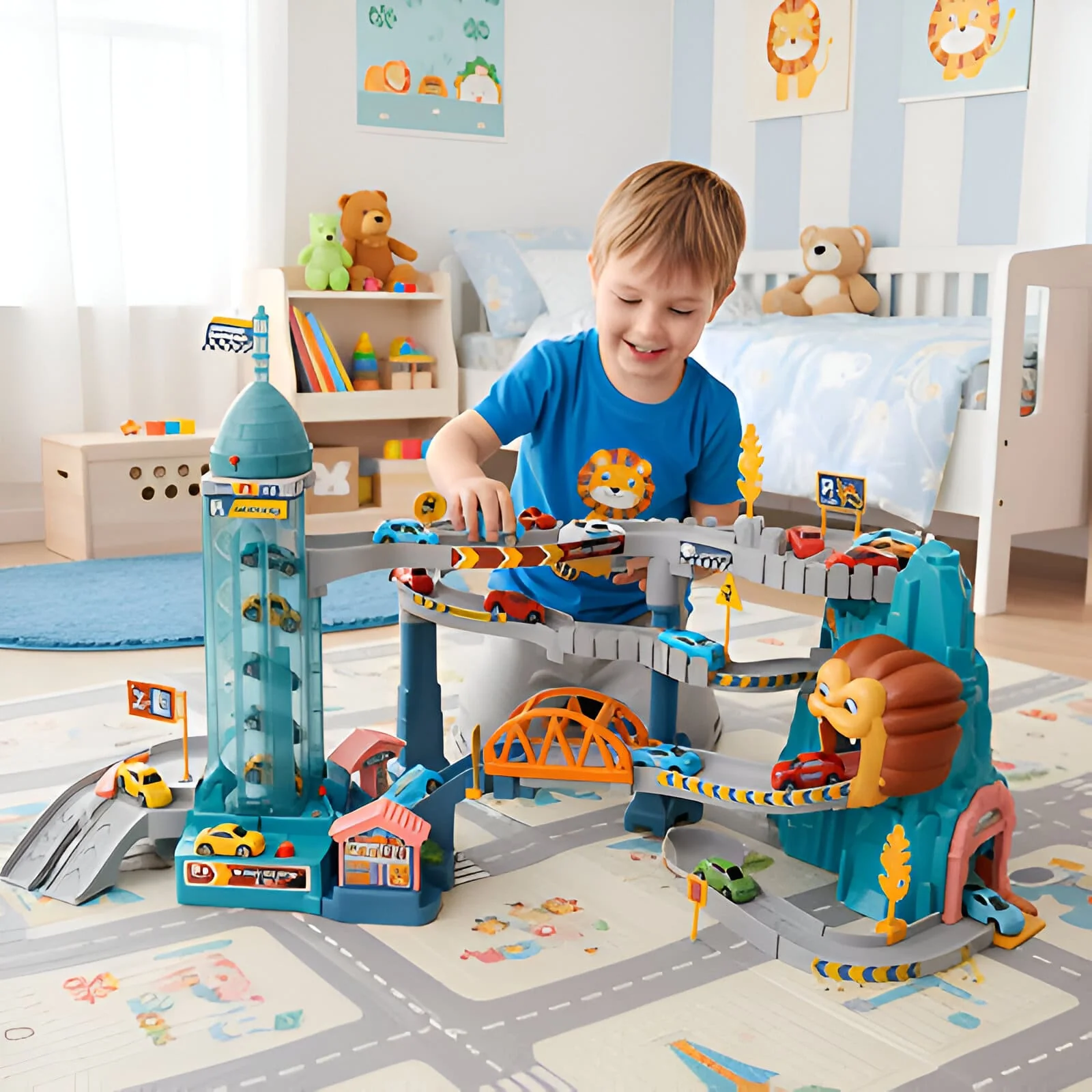 Circuit Voiture Enfant Up & Down™ Lautoroute de la Montagne du lion – Image 5