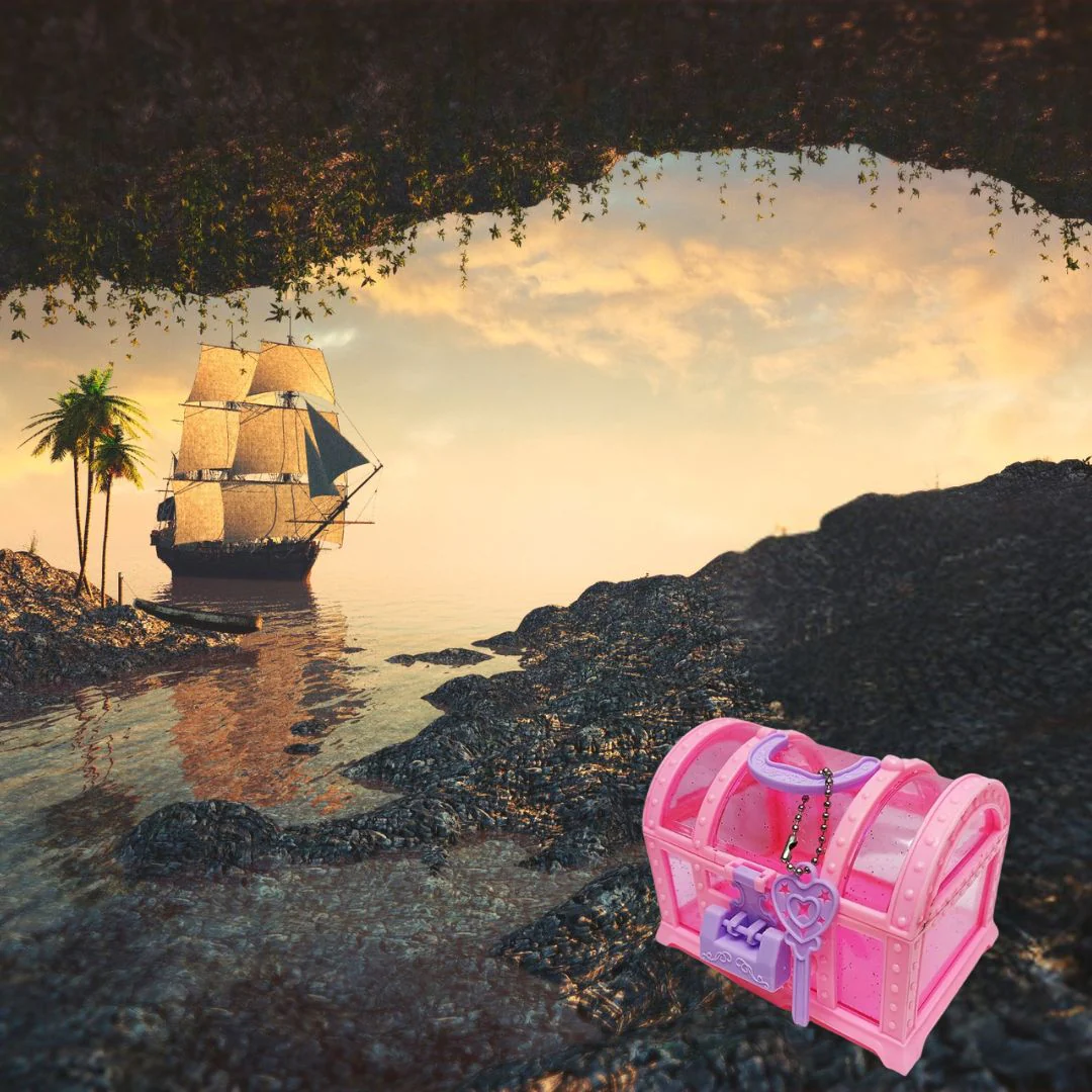 Coffre au trésor avec cadenas et clé top secrète⚓🏴☠️🪙 – Image 2