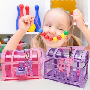 Coffre au trésor avec cadenas et clé top secrète⚓🏴‍☠️🪙