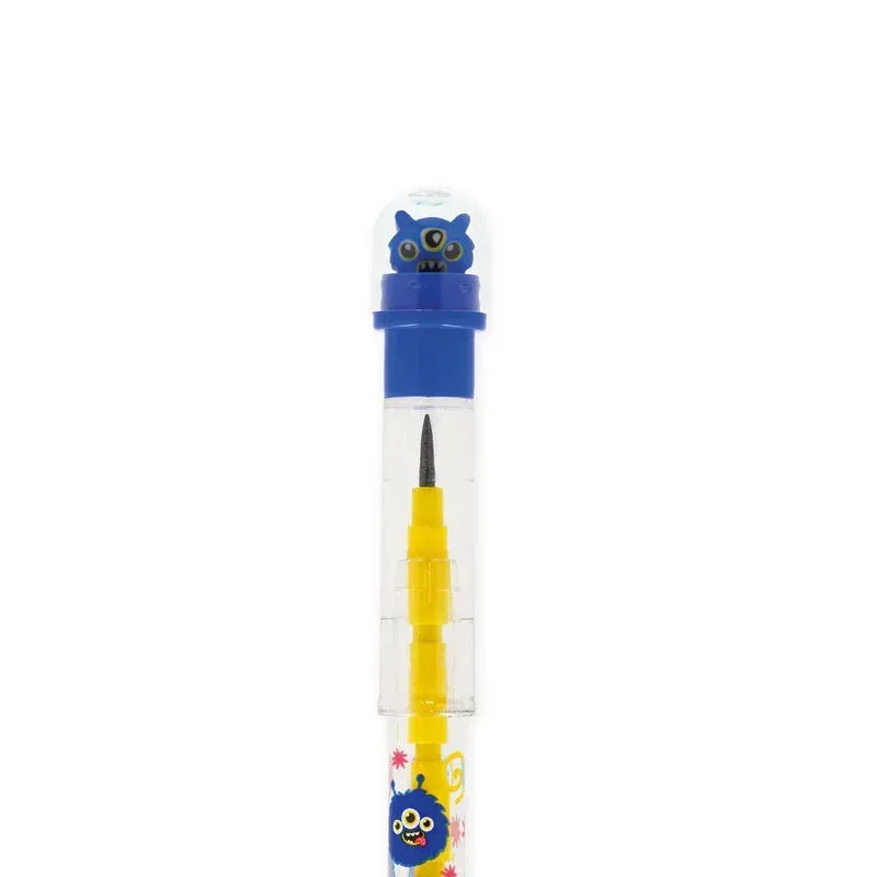 Crayon empilable Monstre 11 mines 2B avec gomme – Image 4
