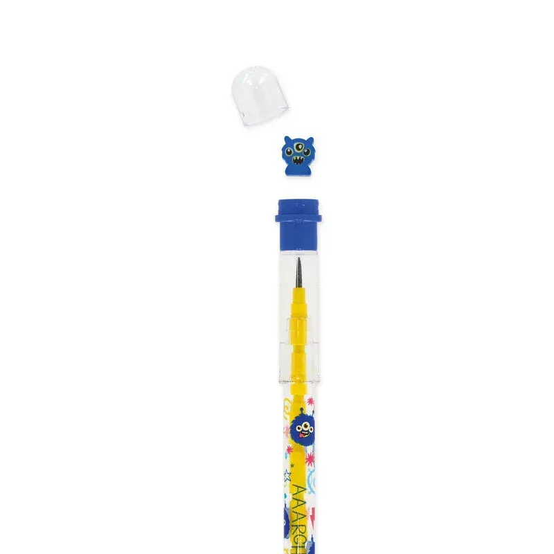 Crayon empilable Monstre 11 mines 2B avec gomme – Image 5