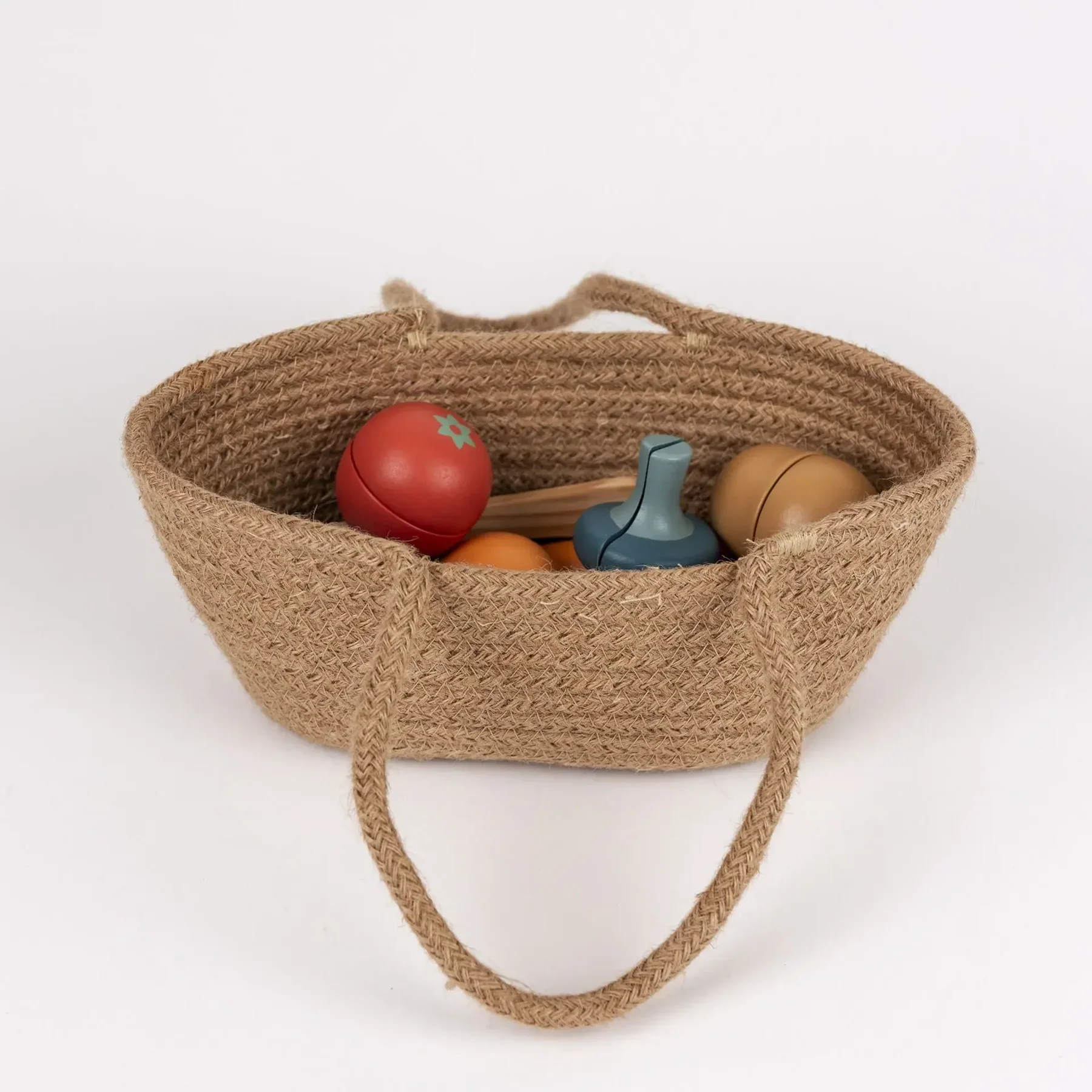 Fruits et légumes en bois avec panier – Jouet 18 mois – Image 3