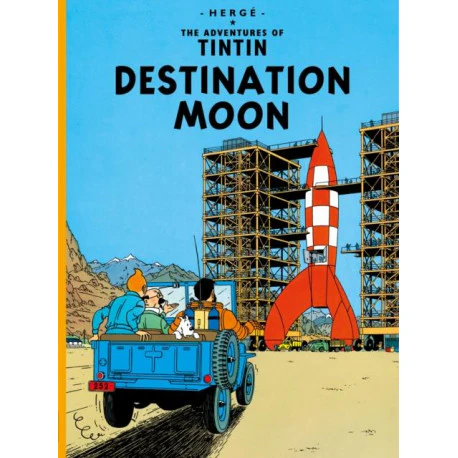 Tintin Objectif Lune - Édition anglaise, couverture rigide