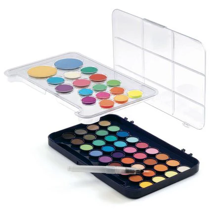 Palette gouache 53 couleurs nacrées et fluo ultralavable – Image 2