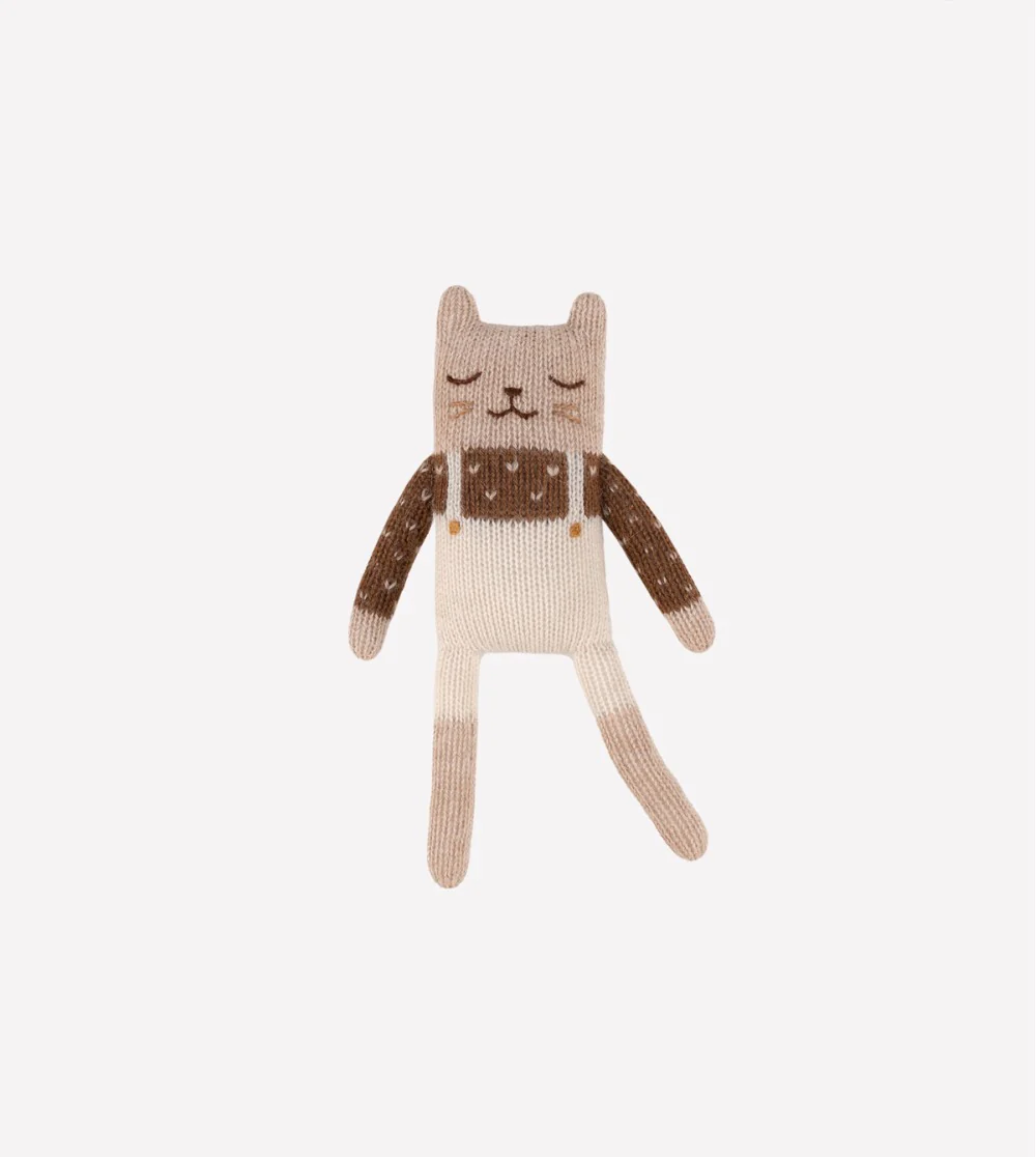 Doudou chaton - salopette ecru – Image 2
