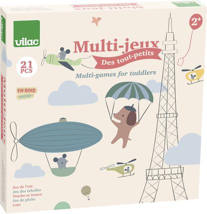 Coffret multi-jeux en bois dès 2 ans – 4 jeux éducatifs – Image 5
