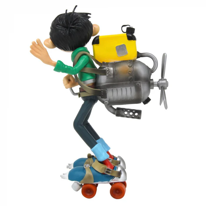 Gaston Lagaffe Figurine Résine Moteur sur Patins à Roulettes – Image 4