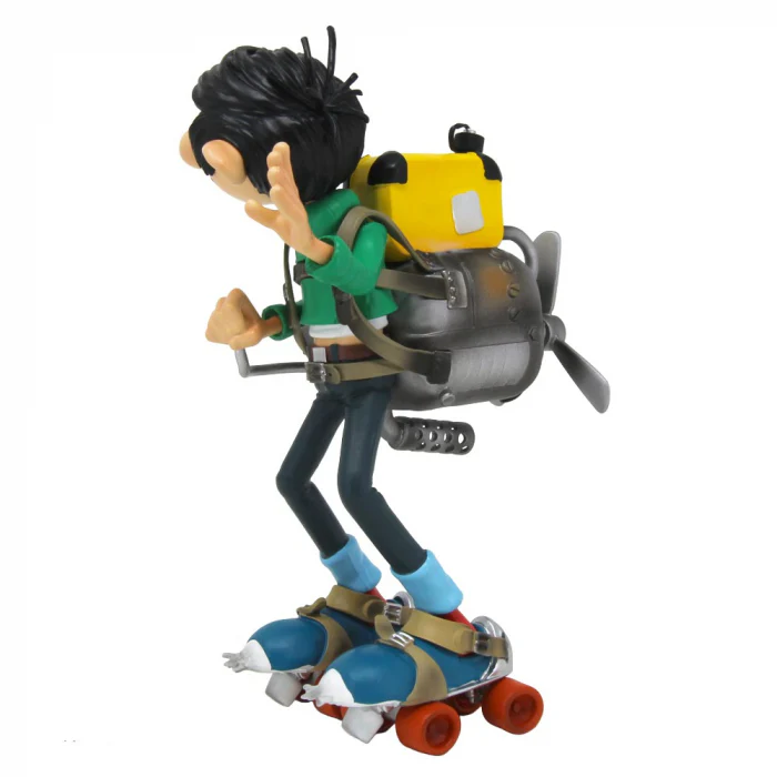Gaston Lagaffe Figurine Résine Moteur sur Patins à Roulettes – Image 3