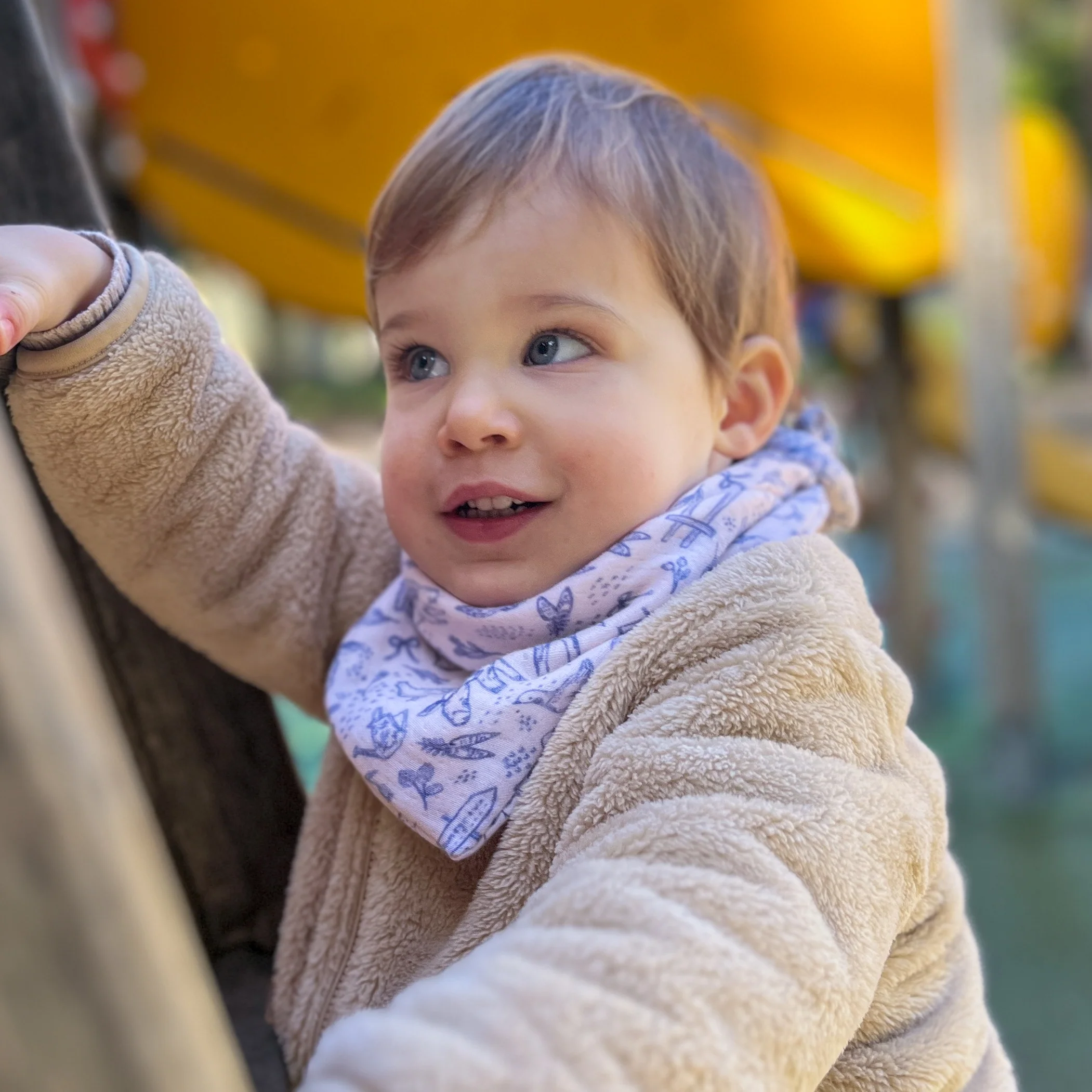 Foulard enfant en quadruple gaze de coton – Motif Animaux de la Ferme – Image 5