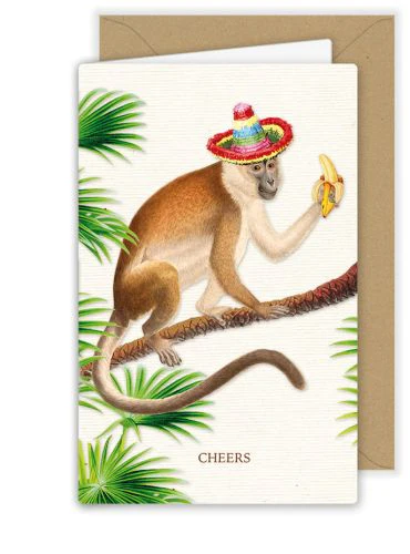Carte de vœux Cheers double brillante avec enveloppe