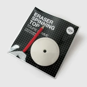 Gomme toupie avec crayon – Ø7 cm, fabriquée en France