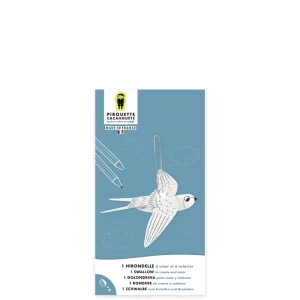 Kit créatif enfant Hirondelle 3D à colorier et assembler
