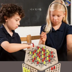 Jeu de société famille EN BOIS: ÉCHEC TRIANGULAIRE™🎲