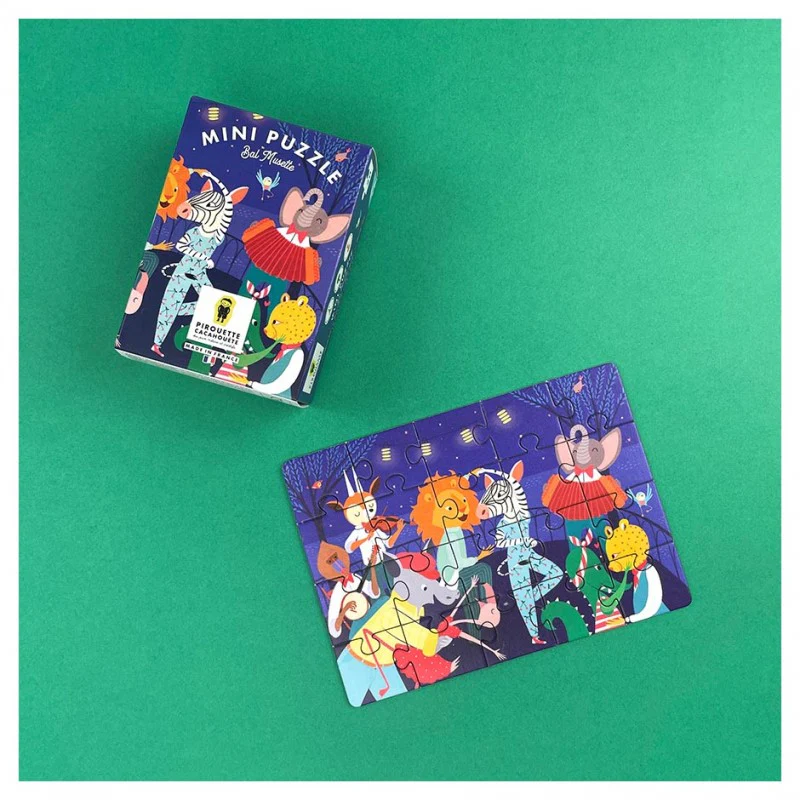 Mini puzzle enfant 4 ans Bal musette – Fabriqué en France – Image 3