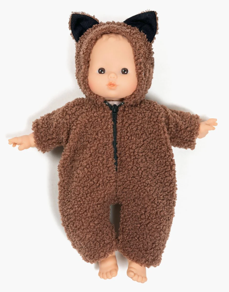 Babies – Combinaison P’tit chat en bouclette marron – Image 2