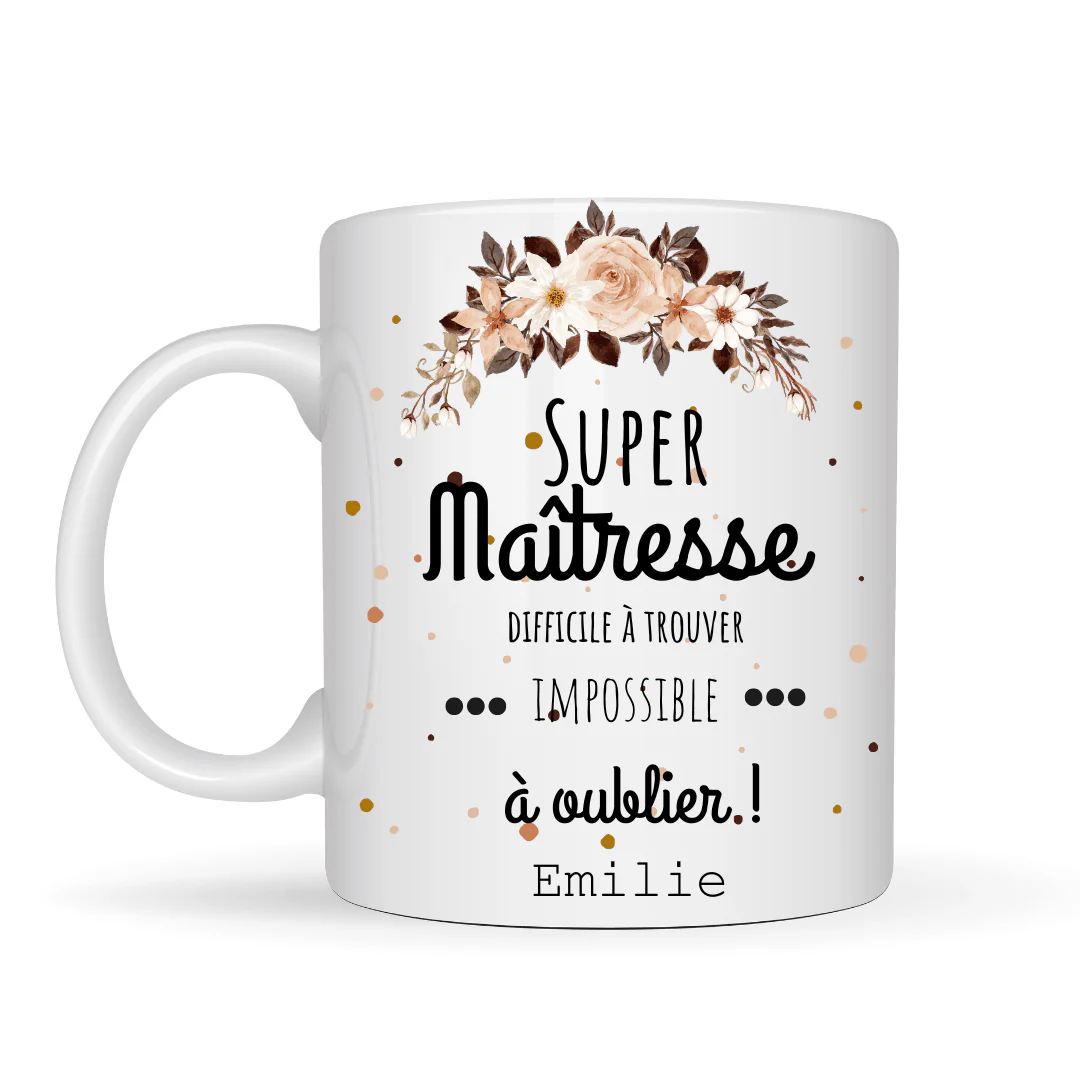 Mug personnalisé - Super Maîtresse Difficile à trouver – Image 2