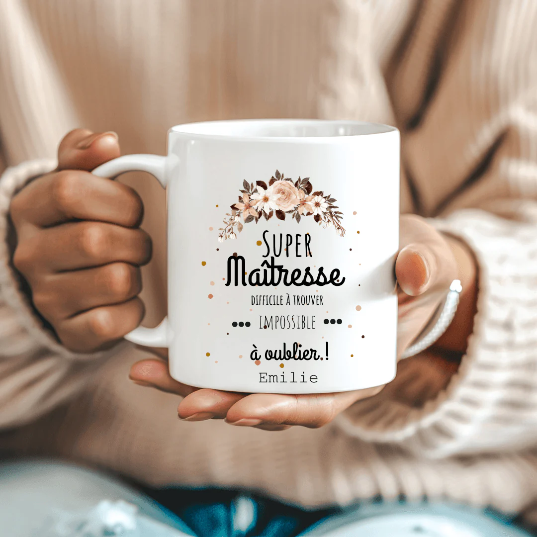 Mug personnalisé - Super Maîtresse Difficile à trouver – Image 3