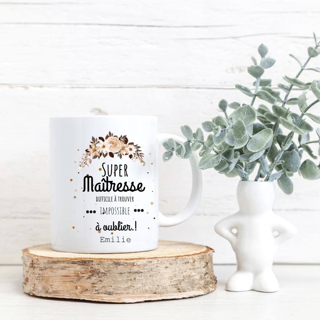 Mug personnalisé - Super Maîtresse Difficile à trouver – Image 4