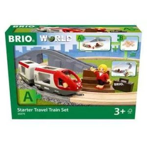 Circuit en 8 Voyageurs - Coffret de Train en Bois 22 Pièces
