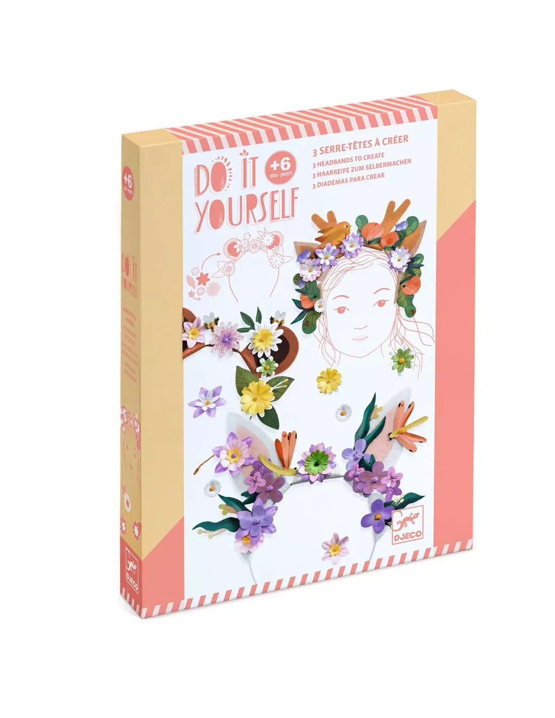 Kit créatif 3 serre-têtes animaux fleurs - Flower Friends