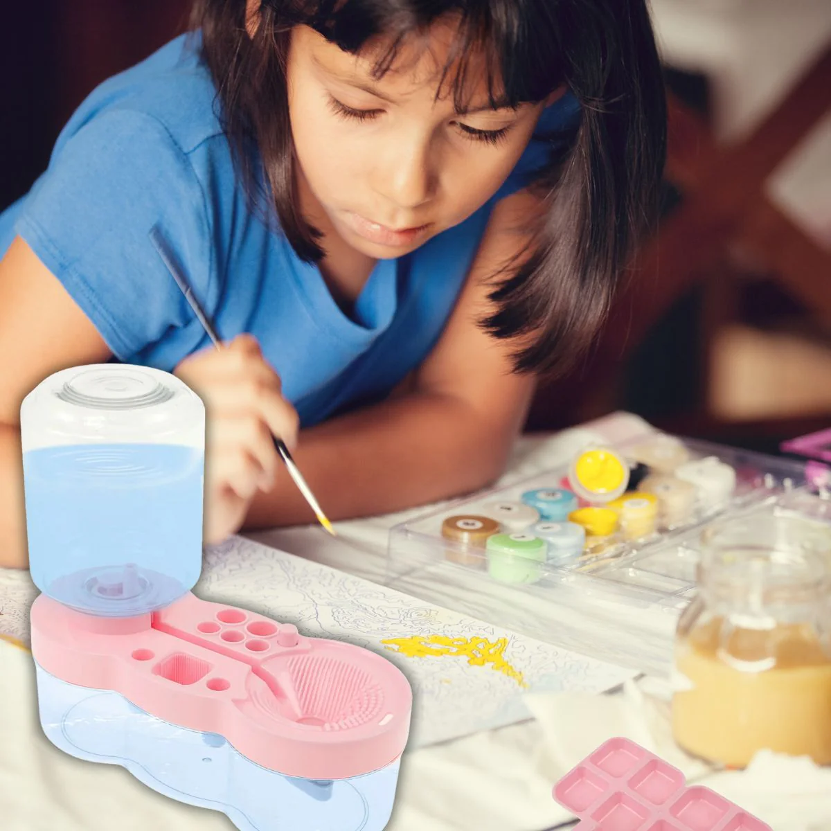 Peinture enfant | Godet pour le nettoyage du pinceau sans dégat🎨 – Image 5