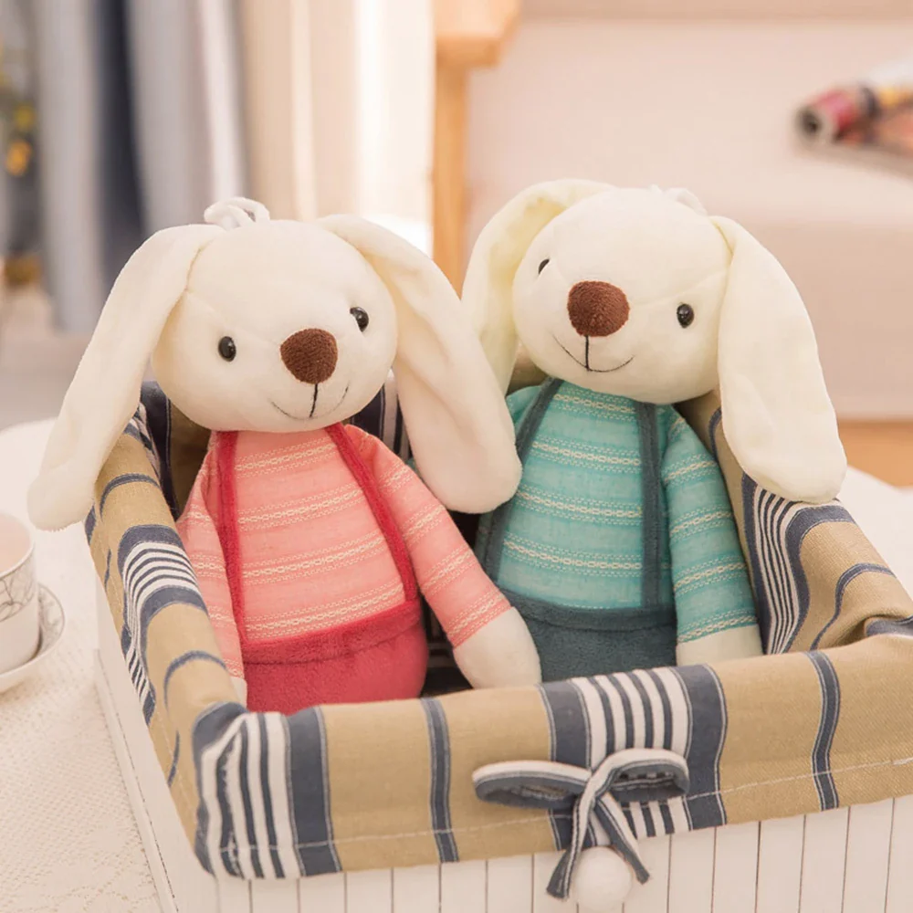 Peluche Lapin| famille de🐇 lapin blanc habillé🐰 – Image 2