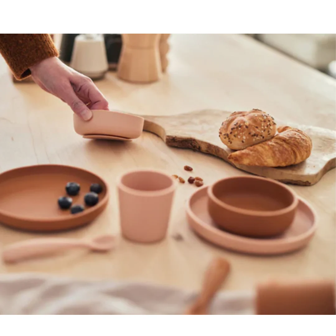 Coffret repas silicone rose – Image 4